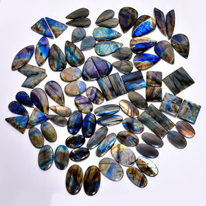 Par de cabujones de labradorita Natural de gran calidad, piedras preciosas sueltas disponibles, piedras preciosas de forma y tamaño mezclados para usar en la fabricación de joyas - Product Image 2