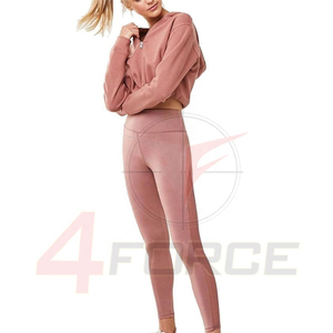 Moda de gran tamaño mujeres Sudadera con capucha de algodón polar francés Terry cremallera Crop Boxy Sudadera con capucha bordado impreso Streetwear sudadera - Product Image 4