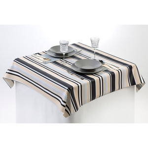 Tovaglia a Righe Alba Plus Extrafabric 160x160cm, Adattabile a 156x156cm, B2B - Product Image 1
