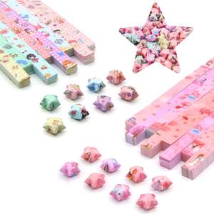 540 Stück Bunte Doppelseitige Origami Glücksstern-Papierstreifen DIY Handwerk für Dekoration - Product Image 2