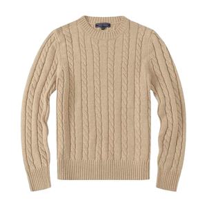 Pulls en tricot pour hommes de haute qualité, personnalisés, anti-froissement, 100% coton, vente en gros, col rond, manches longues, pulls chauds pour hommes - Product Image 1