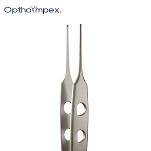 Forceps ophtalmiques chirurgicaux manuels à pointe fine en acier inoxydable certifiés CE, instrument de soins oculaires, outil médical de précision - Product Image 6