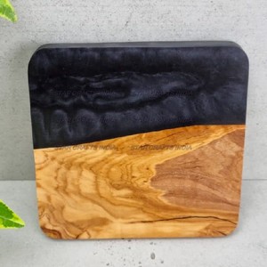 Best Selling Hot Red Color Resin & Wood Amazing Design Best Color <b>Drink</b> <b>Coaster</b> for Your Home Bar Restaurant Hotels - Product Image 5
