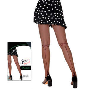 Collant per Bambini Fantasy 9416-11 Taglia XL, Materiale Morbido in Spandex Trasparente con Fiocco e Motivi Jacquard Stampati - Product Image 1