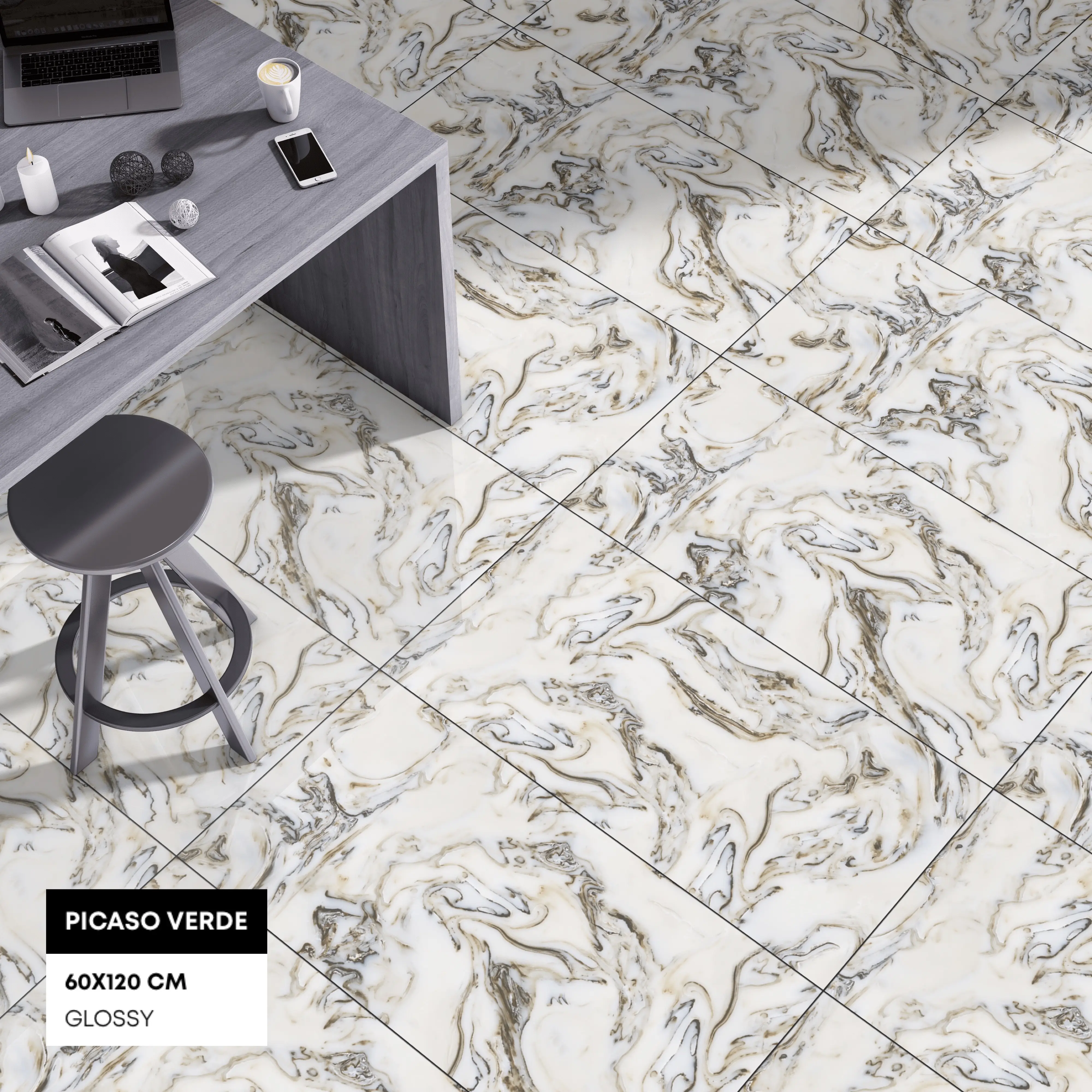 Sempreverde modello speciale superficie porcellana piastrelle per pavimenti smaltate per uso commerciale.