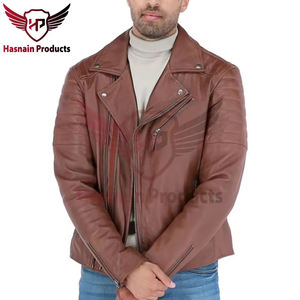 Chaqueta de motociclista clásica de otoño e invierno de estilo callejero para hombre, cuero de PU a la moda con capucha extraíble con patrón de logotipo personalizado - Product Image 6