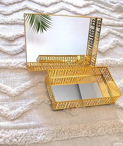 High Quality Metal Tableware Decorative <b>Mirror</b> Tray Home Decoration Living Room Decorate Wholesale Manufacturer Supplier - Product Image 5