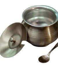 Récipient de stockage traditionnel artisanal en laiton Antique Ghee Pot pour cornichons et épices Vintage Kitchen king - Product Image 3