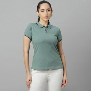 Nardon Apparel verano personalizado venta al por mayor de algodón de alta calidad 100% algodón Slim Fit mujeres Polo camisetas - Product Image 1