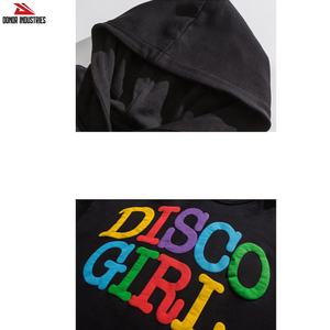 Sweat à capuche unisexe imprimé en 3D avec logo personnalisé Style classique Sweat-shirt pull noir Flanelle d'hiver Design imperméable - Product Image 3