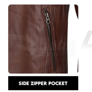 Veste en cuir d'hiver pour homme, design personnalisé, fabrication en usine, confortable, vêtements de rue, veste en cuir pour homme - Product Image 6