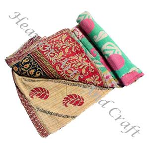 Kantha <b>Quilt</b> Gudari Kantha <b>Quilt</b> Gudari Hot Selling Wholesale Gold Supplier GD2102 Handmade Kantha <b>Quilt</b> Cotton Printed Indian - Product Image 2