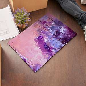 <b>Pink</b> And Purple <b>Painting</b> Rugs, Printed Rug for Modern Decor,Nonwoven Soft Rug - Product Image 2