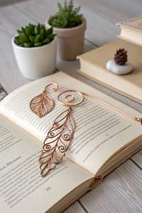 Luxury Vintage Style Brass <b>Metal</b> <b>Bookmark</b> With Detailed Embossed Elephant Designs Perfect For Book Lovers Gifts - Product Image 1