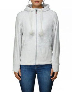 Veste en polaire à fermeture éclair respirante, coupe moderne, spéciale hiver, pour femmes, vêtements d'hiver durables, vêtements décontractés, veste à capuche réglable - Product Image 1