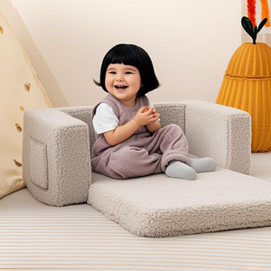 Canapé-lit pour enfants en gros 2-en-1 convertible, lit de repos pour tout-petits, canapé de jeu Sherpa extra large <span class=keywords><strong>pliable</strong></span> pour garçons et filles - Product Image 6