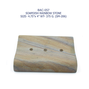 Porte-savon en pierre arc-en-ciel d'accessoires de salle de bains de luxe en gros pour la maison et les hôtels - Product Image 3