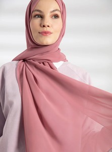 Custom Gift Box for Muslim Women Bubble <b>Chiffon</b> Solid Head <b>Scarf</b> Female Foulard Hijab Stoles Medium Islamic Ladies Shawl Cartoon - Product Image 2