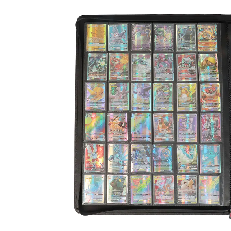 Dongugan Bowen che offre il più grande raccoglitore di carte collezionabili da 36 tasche al mondo con design a caricamento laterale 72 maniche per pagina album