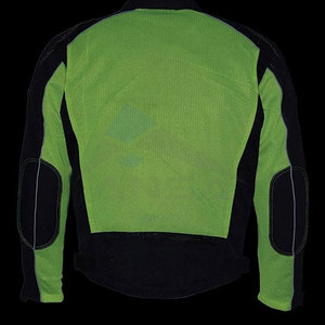 Veste de motard en maille noire professionnelle pour hommes avec armure, vêtements de moto été-hiver, équipement de sécurité pour moto pour hommes, noir-vert néon - Product Image 2
