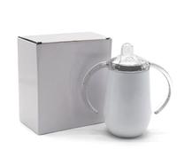 10 oz acier inoxydable vide biberon Sublimation Sippy gobelet tasse ventre pour voyage bébé alimentation accessoire