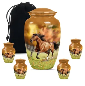 Urnes funéraires pour cendres humaines en forme de cheval au galop, souvenirs pour cendres - Product Image 2