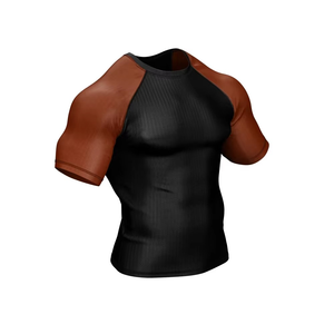 Custom T-shirt Wholesale Bjj Rash Guard Men Mma Rash Guard Short Sleeve Regular-fit Compression Jiu Jitsu Rash Guard - Product Image 5