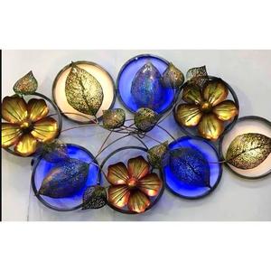 Arte de pared de latón de alto diseño de calidad superior con forma floral para decoración de sala de estar y salón a bajo precio - Product Image 1