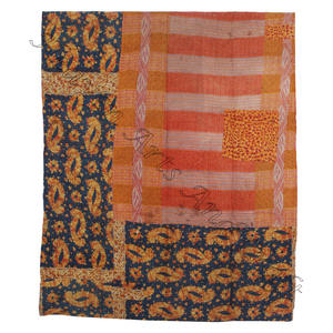 ผ้านวม Kantha gudari Kantha ผ้าห่มผ้าฝ้ายพิมพ์ลายอินเดียทำด้วยมือจากผู้ผลิตทองขายส่ง GD1048 - Product Image 3