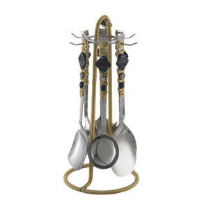 Fabricación de un organizador colgante de latón para utensilios de cocina, soporte giratorio para cucharas y espátulas con gancho. - Product Image 5