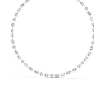 21.49 CT Lab-Created Diamond Necklace Round & <b>Emerald</b> Cut Diamonds 18KT, 14KT, 18KT Gold Rose, Yellow, White Gold - Product Image 5