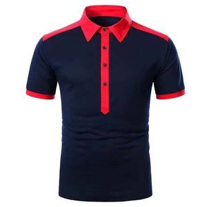 New Fashion Design Men's Polo Shirts Color Contrast <b>Panel</b> Short Sleeve Polo Shirt High Street Style Cotton Breathable Plus Size - Product Image 1