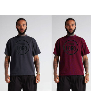 Logo personnalisé T-Shirt Coton de qualité supérieure Col rond Streetwear Essential Shaka Wear T-shirt lourd de qualité supérieure pour hommes Impression personnalisée - Product Image 1