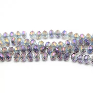 Wholesale 6x8mm Faceted Rondelle Crystal Glass <b>Beads</b> Round Lampwork DIY Jewelry Making Bulk <b>Loose</b> All Colours - Product Image 2