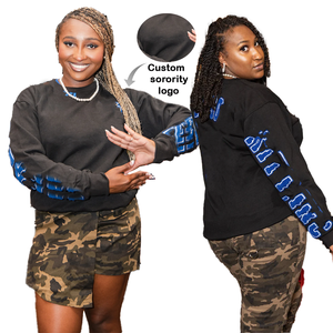 ZPB Soror bordado mujer Sudadera de cuello redondo GRIEGO | ZPB Sorority Chenille bordado señoras sudadera hecha a medida - Product Image 3