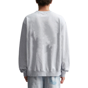 สเวตเตอร์สีชมพูสำหรับผู้ชายและผู้หญิงเสื้อสเวตเตอร์สีชมพูคอกลมลายปักลายเฟรนช์เทอร์รี่ - Product Image 3