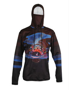 Sweat à capuche de protection solaire pour la pêche avec capuche respirante et masque, chemise de sport à séchage rapide pour les voyages en lac ou protection UV UPF 50+ - Product Image 6