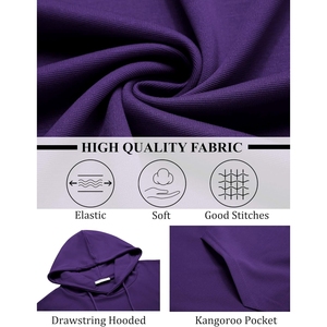 Sudaderas con capucha de invierno para hombre, sudaderas 100% de algodón, moda informal, manga Regular, cuello con capucha sólido, bordado con cremallera - Product Image 3