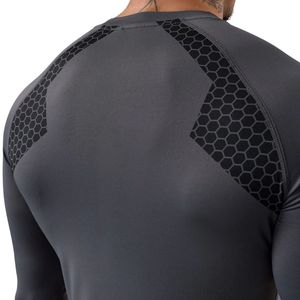 Camiseta de Compresión Deportiva para Hombre, Manga Larga, con Cierre, Secado Rápido, 100% Poliéster, para Entrenamiento - Product Image 3