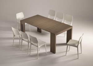 Terraneo Extendable Console <b>Table</b> Wooden Modern <b>Space</b> <b>Saving</b> Dining 8 Person Living Room Entry - Product Image 3