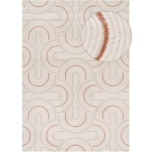 Tapis en jute tissé à la main pour salon, design géométrique rectangulaire en crème-terre par Netline Home - Product Image 1