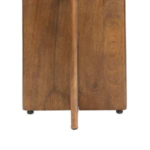 Mesa Auxiliar Rústica Minimalista con Base en X de Mármol y Madera, Mesa de Centro de Madera - Product Image 2