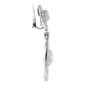 Fine Jewelry Oval And Round Brilliant Cut Diamond Dangle <b>Earring</b> Designer 18K White Gold Luxury Dangle <b>Drop</b> <b>Earring</b> for Women - Product Image 2