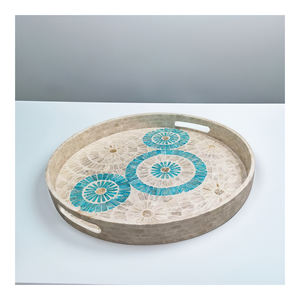 Bandeja Decorativa con Incrustaciones de Madreperla de Vietnam, Hecha a Mano, Ecológica y de Lujo, para Servir en Comedor o Cafetería -SM2052 - Product Image 1