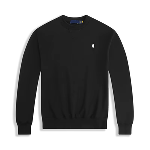 Sudadera Blanca de Cuello Redondo para Hombre, Corte Regular, 100% Algodón, Tejido de Punto, Informal, Color Sólido, Logotipo Frontal, Ropa de Otoño - Product Image 2