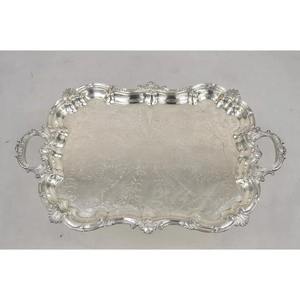 Bandeja de Servir Festoneada Estilo Victoriano, Bandeja Festoneada Plateada Coleccionable, Bandeja Vintage Plateada Inglesa - Product Image 2