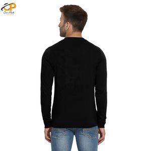 T-shirts manches longues unisexe tricotés de haute qualité avec des caractéristiques légères sérigraphie personnalisée motif imprimé pour hommes teinté uni perlé - Product Image 2