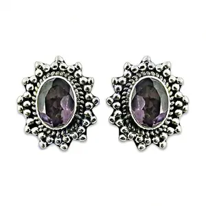 Pendientes de Plata de Ley 925 con Amatista Estilo Vintage para Mujer, con Forma de Mariposa, Pendientes de Aro de Oro de 14K y 18K de Moda, Joyería con Piedras Preciosas - Product Image 2