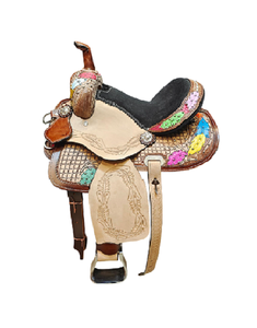 ชุดนักแข่งม้าหนังแท้คุณภาพพรีเมี่ยมอานม้าแบบตะวันตกและอังกฤษสำหรับขี่ม้า - Product Image 4