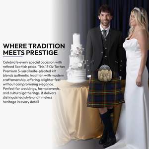 Kilt écossais moderne MacLaren pour homme, en laine acrylique de haute qualité, design plissé, bretelles réglables, kilt durable 2026 - Product Image 6
